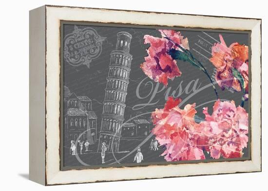 Floral Travel Pisa-null-Framed Premier Image Canvas