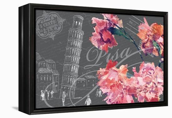 Floral Travel Pisa-null-Framed Premier Image Canvas