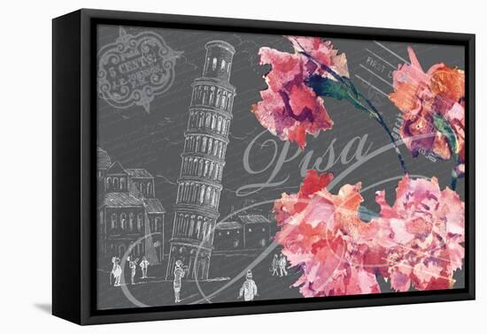 Floral Travel Pisa-null-Framed Premier Image Canvas