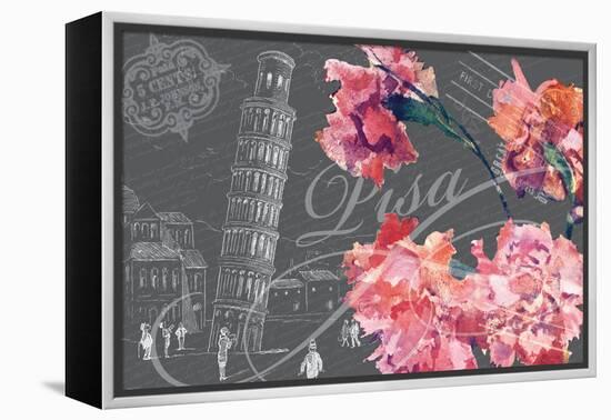 Floral Travel Pisa-null-Framed Premier Image Canvas