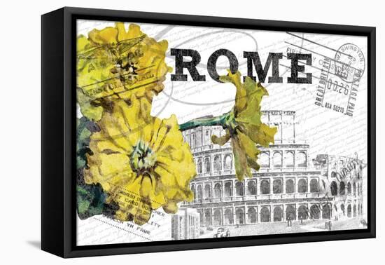 Floral Travel Rome-null-Framed Premier Image Canvas