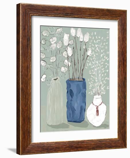 Floral Vases-Maya Woods-Framed Art Print