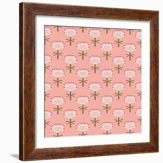 Floral Vector Pattern for Fall Fashion-tukkki-Framed Art Print