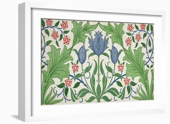 Floral Wallpaper Design-William Morris-Framed Premium Giclee Print