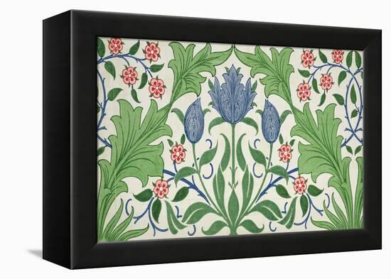 Floral Wallpaper Design-William Morris-Framed Premier Image Canvas