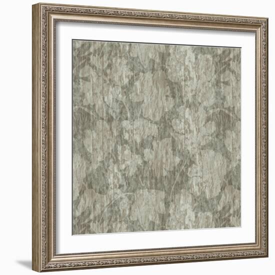 Floral Waltz Mono Taupe Oyster-Bill Jackson-Framed Giclee Print