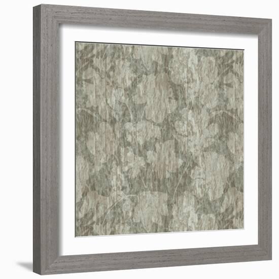 Floral Waltz Mono Taupe Oyster-Bill Jackson-Framed Giclee Print