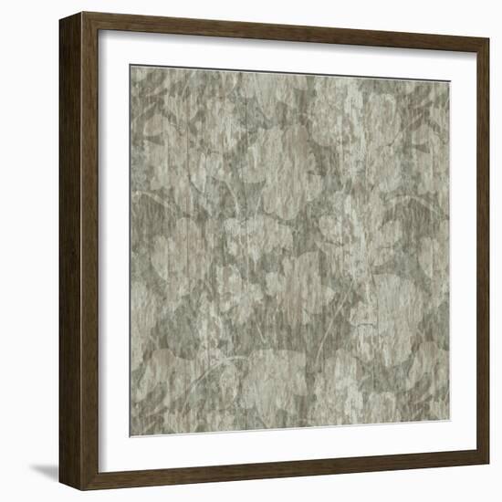 Floral Waltz Mono Taupe Oyster-Bill Jackson-Framed Giclee Print