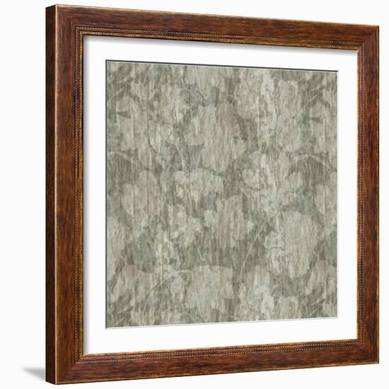 Floral Waltz Mono Taupe Oyster-Bill Jackson-Framed Giclee Print