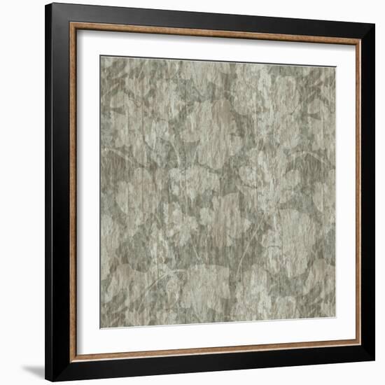 Floral Waltz Mono Taupe Oyster-Bill Jackson-Framed Giclee Print