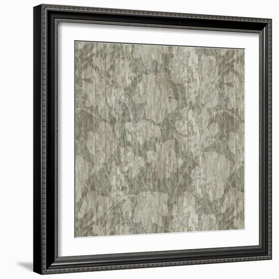 Floral Waltz Mono Taupe Oyster-Bill Jackson-Framed Giclee Print