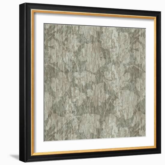 Floral Waltz Mono Taupe Oyster-Bill Jackson-Framed Giclee Print