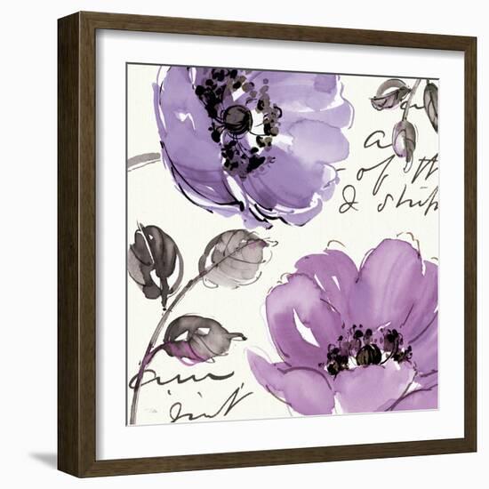 Floral Waltz Plum II-Pela Design-Framed Art Print