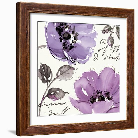 Floral Waltz Plum II-Pela Design-Framed Art Print