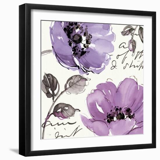Floral Waltz Plum II-Pela Design-Framed Art Print