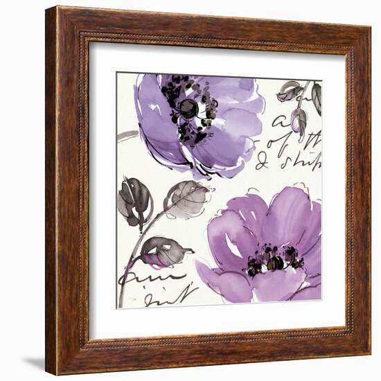 Floral Waltz Plum II-Pela Design-Framed Art Print