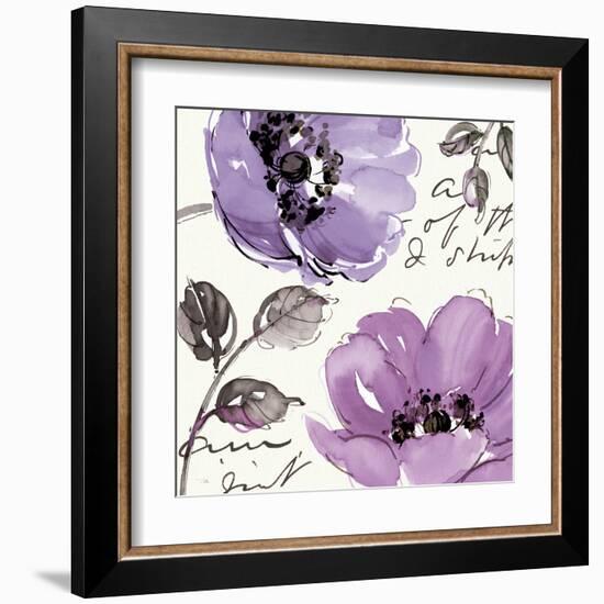 Floral Waltz Plum II-Pela Design-Framed Art Print