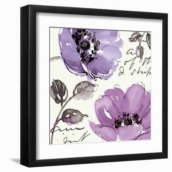 Floral Waltz Plum II-Pela Design-Framed Art Print