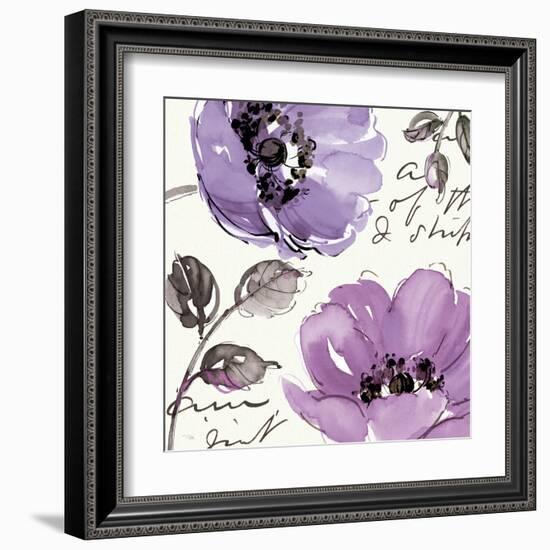 Floral Waltz Plum II-Pela Design-Framed Art Print