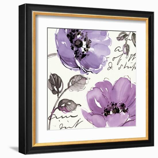 Floral Waltz Plum II-Pela Design-Framed Art Print