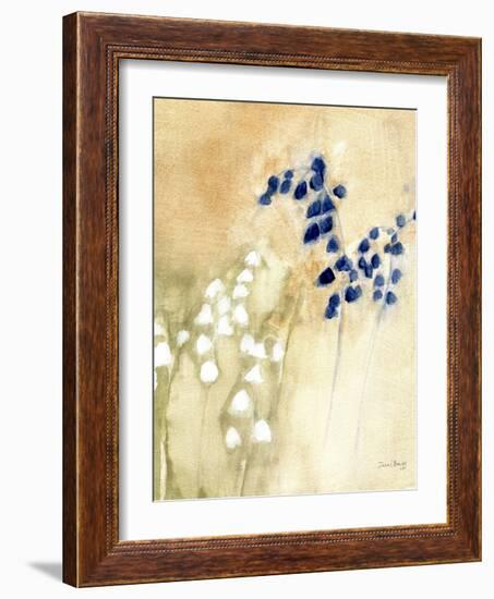 Floral with Bluebells and Snowdrops No. 2-Janel Bragg-Framed Art Print