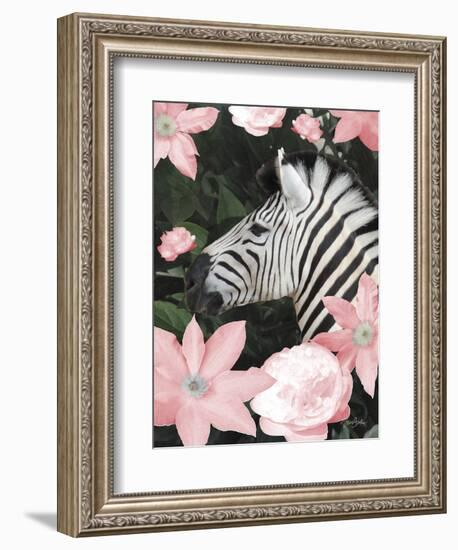 Floral Zebra-Diane Stimson-Framed Premium Giclee Print