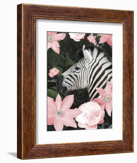 Floral Zebra-Diane Stimson-Framed Premium Giclee Print