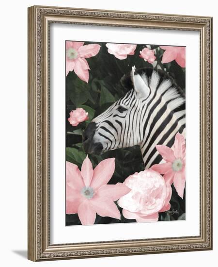 Floral Zebra-Diane Stimson-Framed Art Print