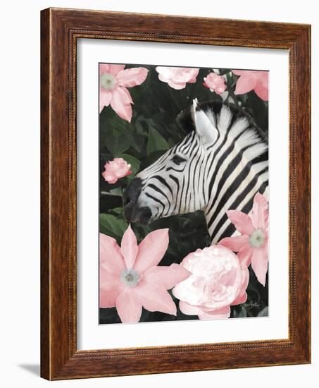 Floral Zebra-Diane Stimson-Framed Art Print