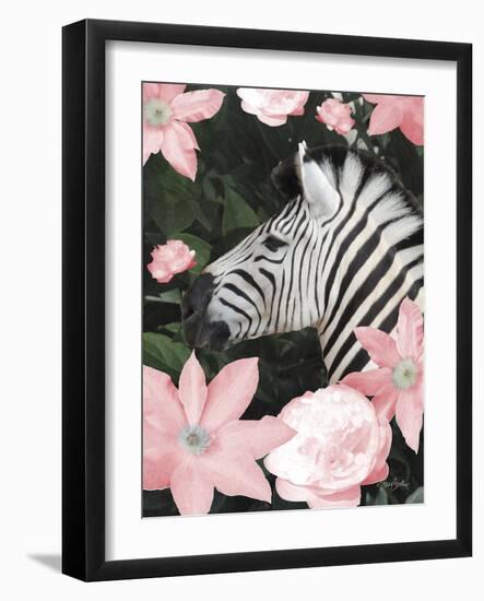 Floral Zebra-Diane Stimson-Framed Art Print