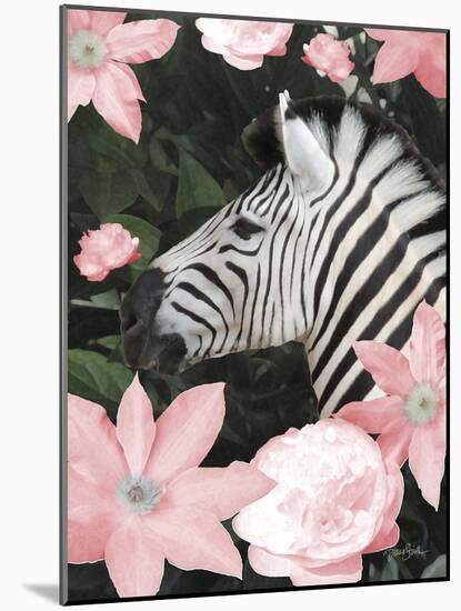 Floral Zebra-Diane Stimson-Mounted Art Print