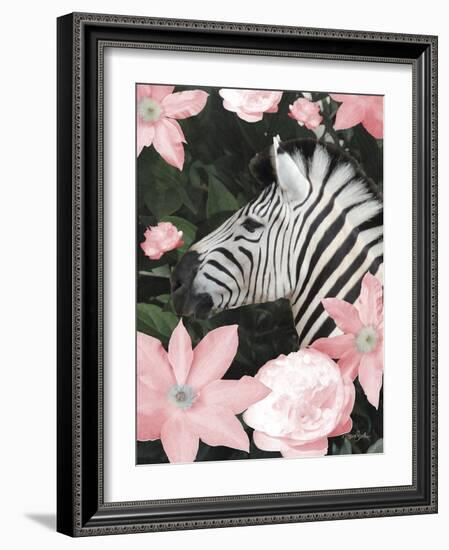 Floral Zebra-Diane Stimson-Framed Art Print