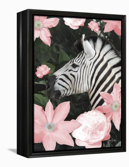 Floral Zebra-Diane Stimson-Framed Stretched Canvas