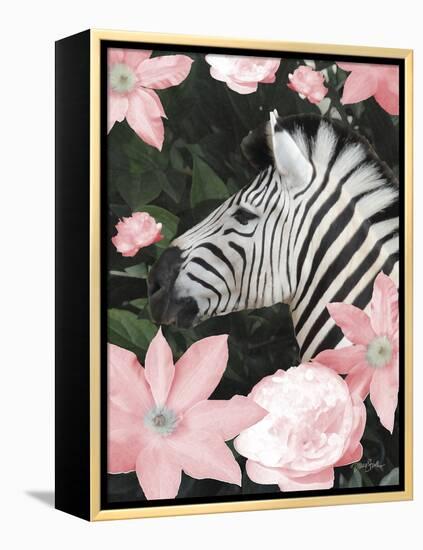Floral Zebra-Diane Stimson-Framed Stretched Canvas
