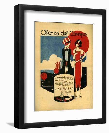 Floralia, Magazine Advertisement, Spain, 1919-null-Framed Giclee Print