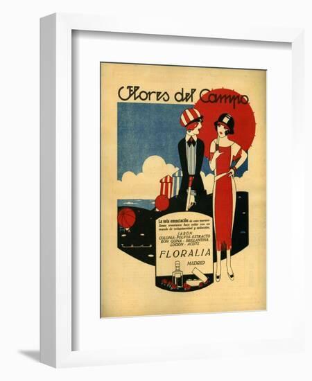 Floralia, Magazine Advertisement, Spain, 1919-null-Framed Giclee Print