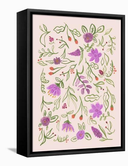 Florals in Love-Cody Alice Moore-Framed Stretched Canvas