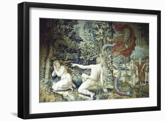 Florence. Adam and Eve after the Fall, Brussels Tapestry, 1548, (20th century)-Pieter Coecke van Aelst-Framed Giclee Print