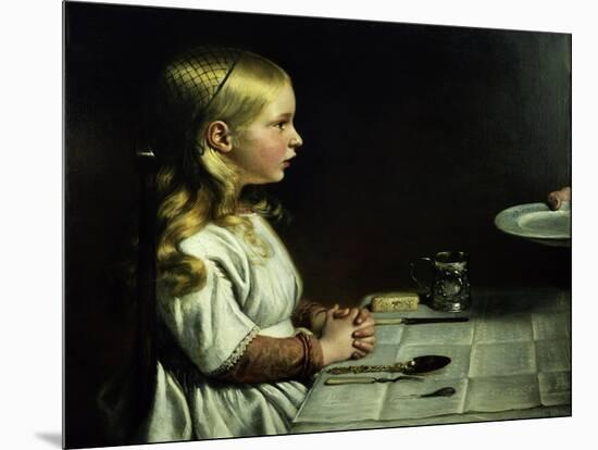 Florence Cope Saying Grace at Dinnertime-Charles West Cope-Mounted Giclee Print