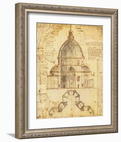 Florence Dome-Lodovic Cardi-Framed Premium Giclee Print