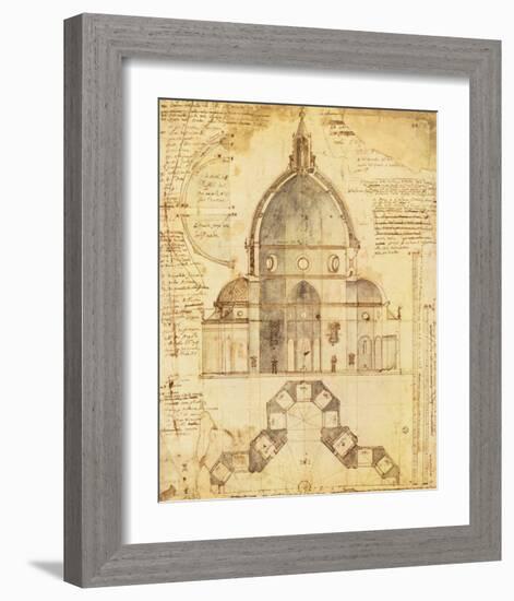 Florence Dome-Lodovic Cardi-Framed Premium Giclee Print