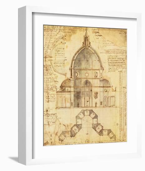 Florence Dome-Lodovic Cardi-Framed Premium Giclee Print