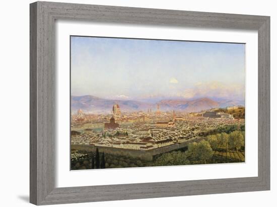 Florence from Bellosguardo-John Brett-Framed Giclee Print