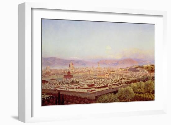 Florence from Bellosguardo-John Brett-Framed Giclee Print