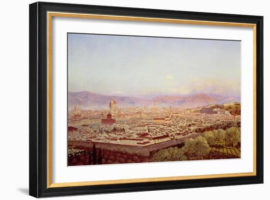 Florence from Bellosguardo-John Brett-Framed Giclee Print