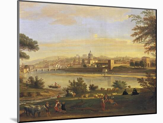 Florence from Farmhouses-Gaspar van Wittel-Mounted Giclee Print