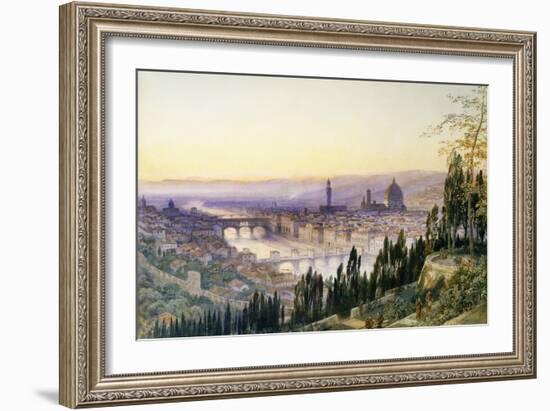 Florence from San Miniato-Arthur Severn-Framed Giclee Print