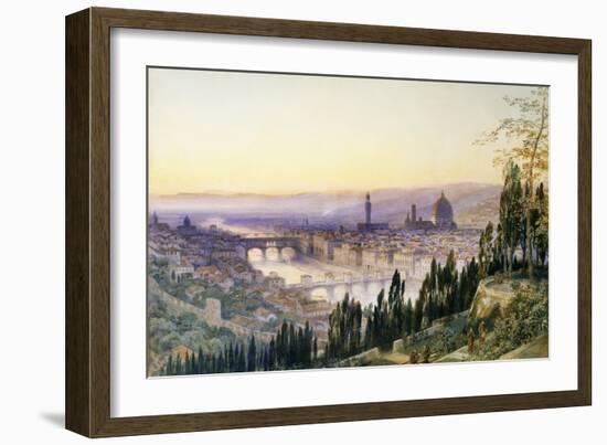 Florence from San Miniato-Arthur Severn-Framed Giclee Print