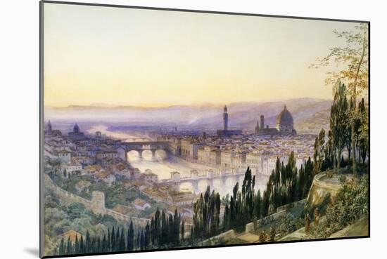 Florence from San Miniato-Arthur Severn-Mounted Giclee Print