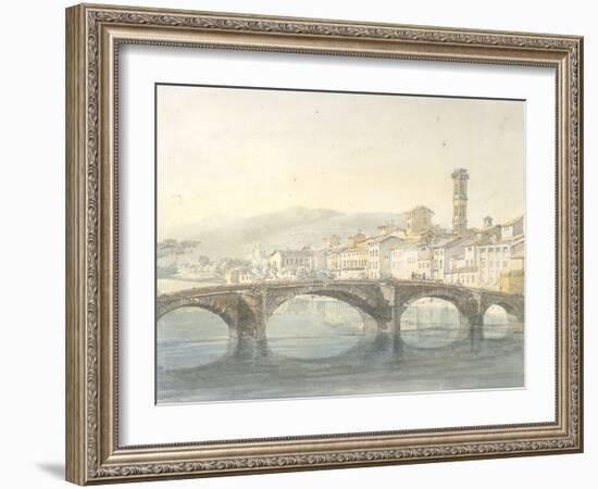 Florence from the Arno-J^ M^ W^ Turner-Framed Giclee Print